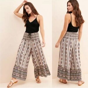 MAEVE by‎ Anthropologie Wide Leg Pants Ruffle High Waist Size Small Oversized